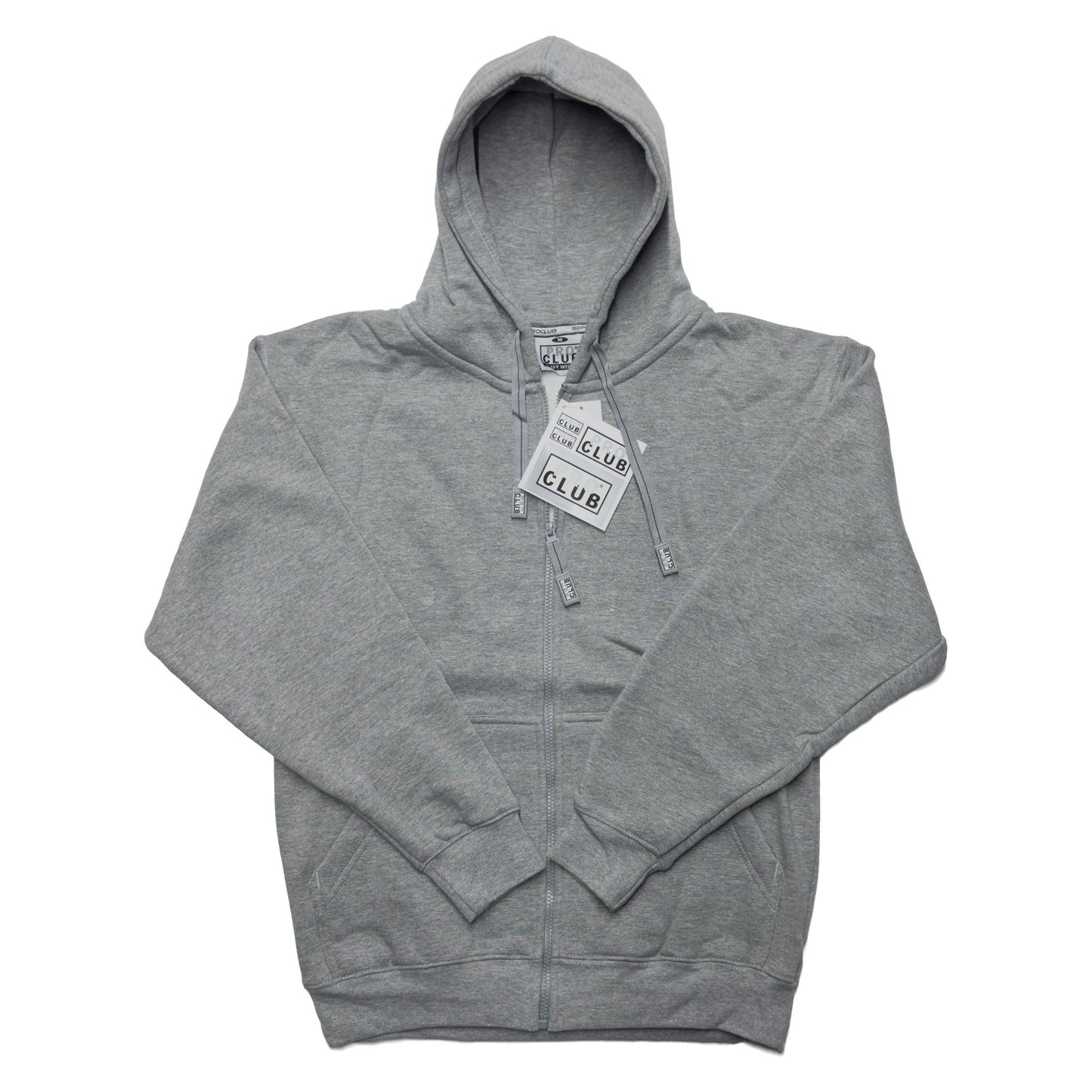 Pro Club Heavyweight Full Zip Hoodie Heather Grey