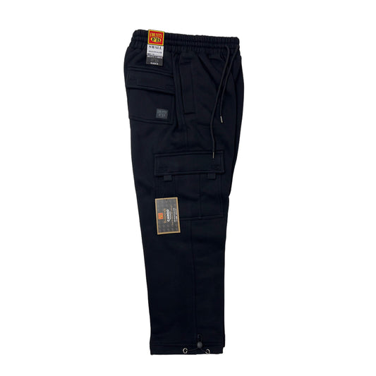 FB County Heavyweight Baggy Cargo Sweatpants Black