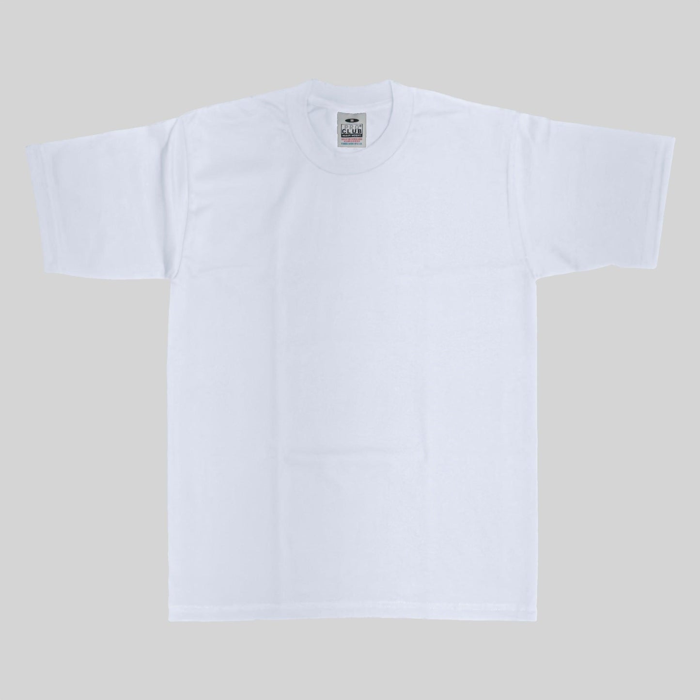 Pro Club Men’s Heavyweight Cotton Crew Neck T-Shirt Black